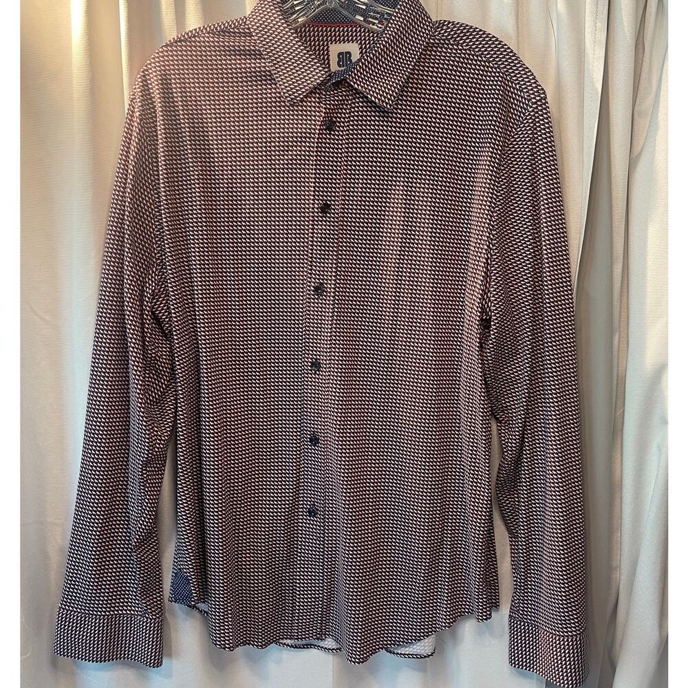 Brooklyn Brigade Mens size Large 100% cotton button up Red/white/Blue